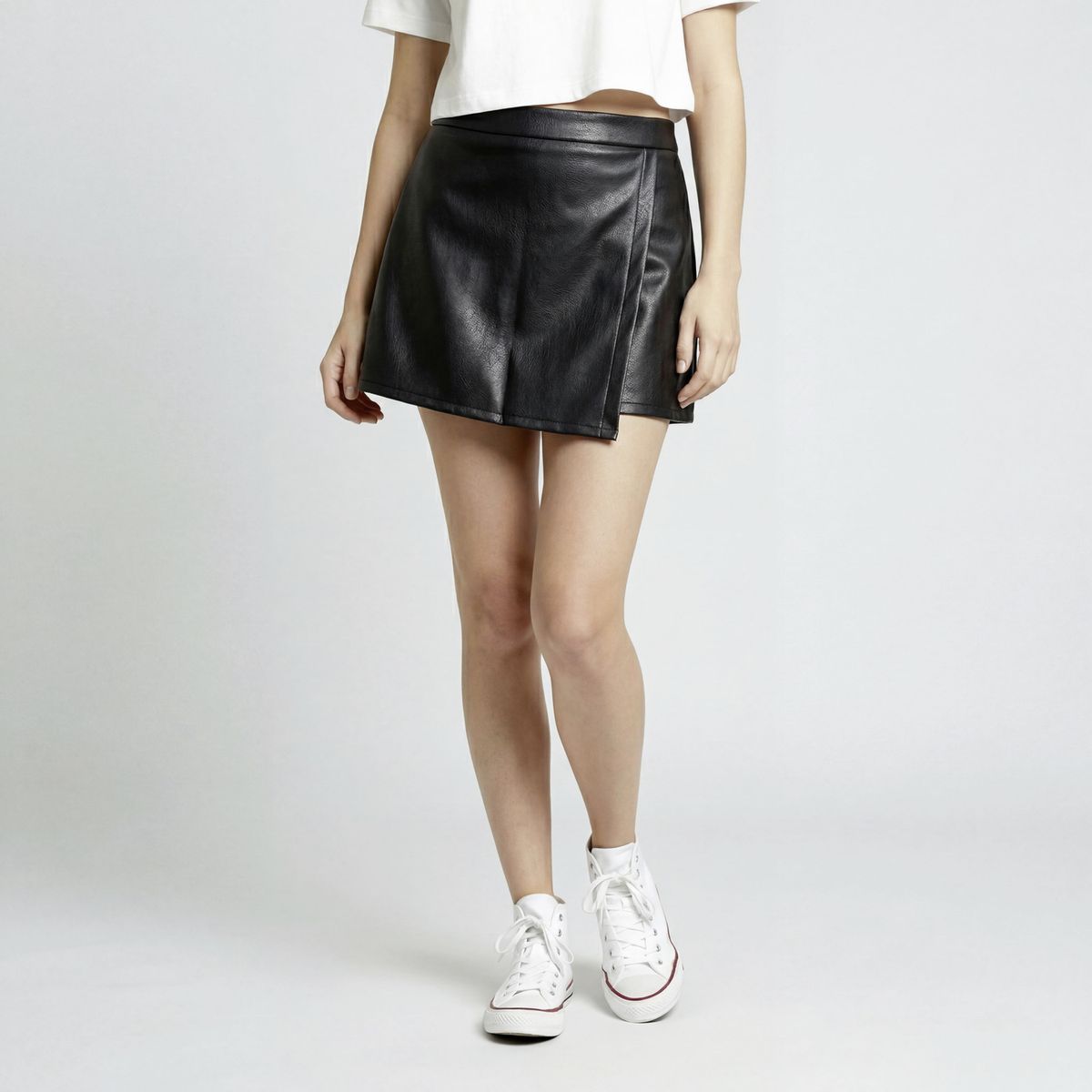 ELEVEN - Falda Niña Efecto Cuero Eleven