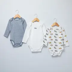 YAMP - Pack De 3 Bodys Bebé Niño Algodón