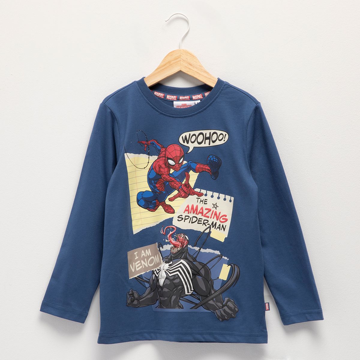 SPIDER MAN - Polera Manga Larga Algodón Niño Spider-Man