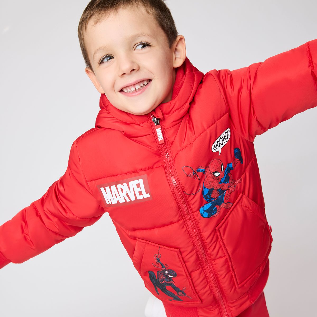 SPIDER MAN - Parka Niño Interior Polar Spiderman