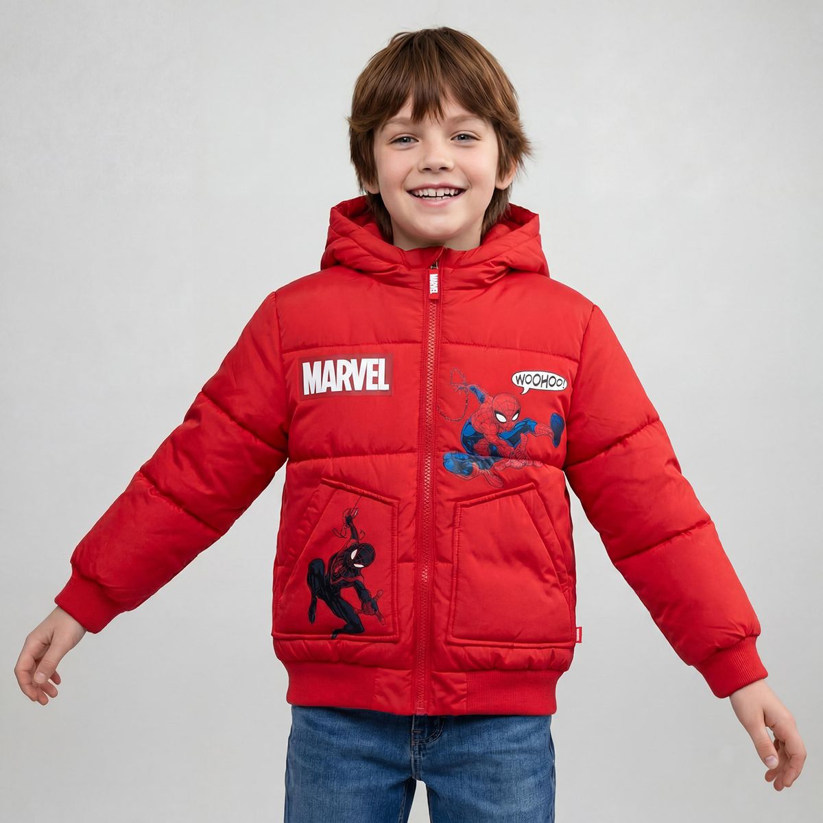 SPIDER MAN - Parka Niño Interior Polar Spiderman