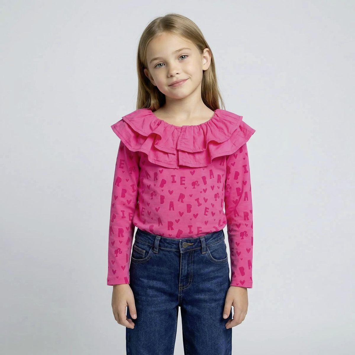 BARBIE - Polera Niña Algodón Barbie