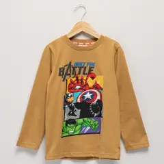 AVENGERS - Polera Manga Larga Algodón Niño