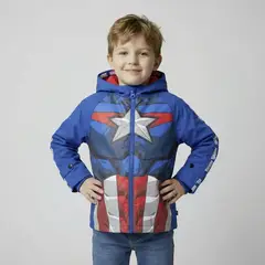 AVENGERS - Chaqueta Impermeable Niño Interior Polar Capitan America