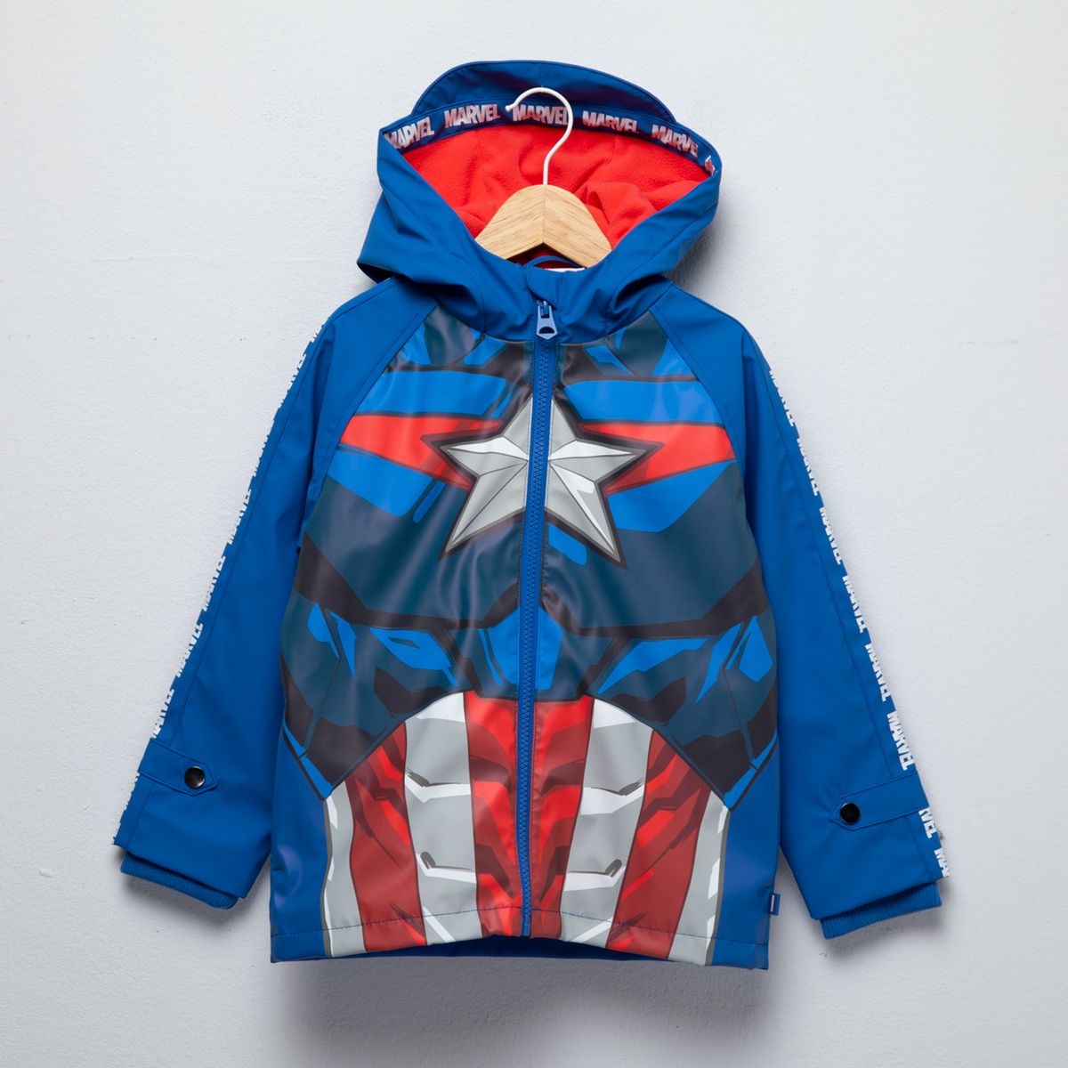 AVENGERS - Chaqueta Impermeable Niño Interior Polar Capitan America