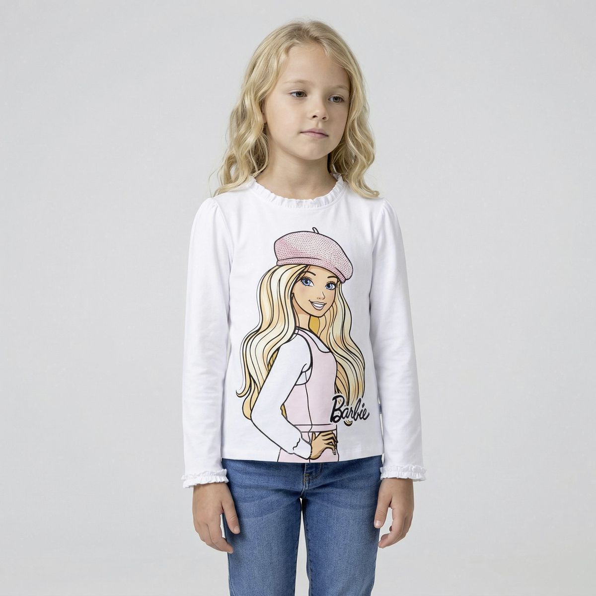 BARBIE - Polera Niña Algodón Barbie