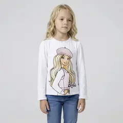 BARBIE - Polera Niña Algodón