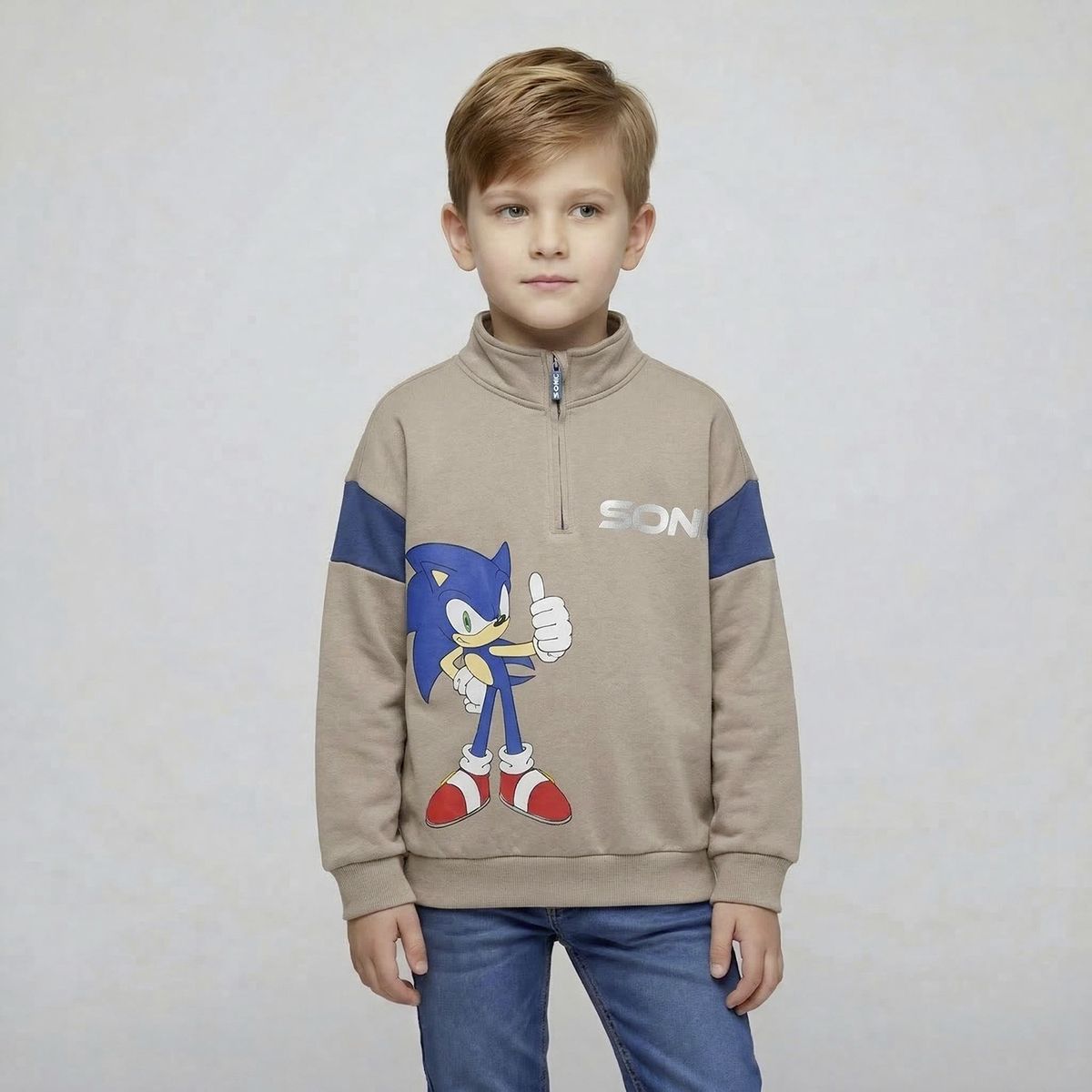 SONIC - Poleron Algodón Niño Sonic