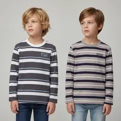 YAMP - Pack de 2 Poleras Niño Manga Larga Algodón