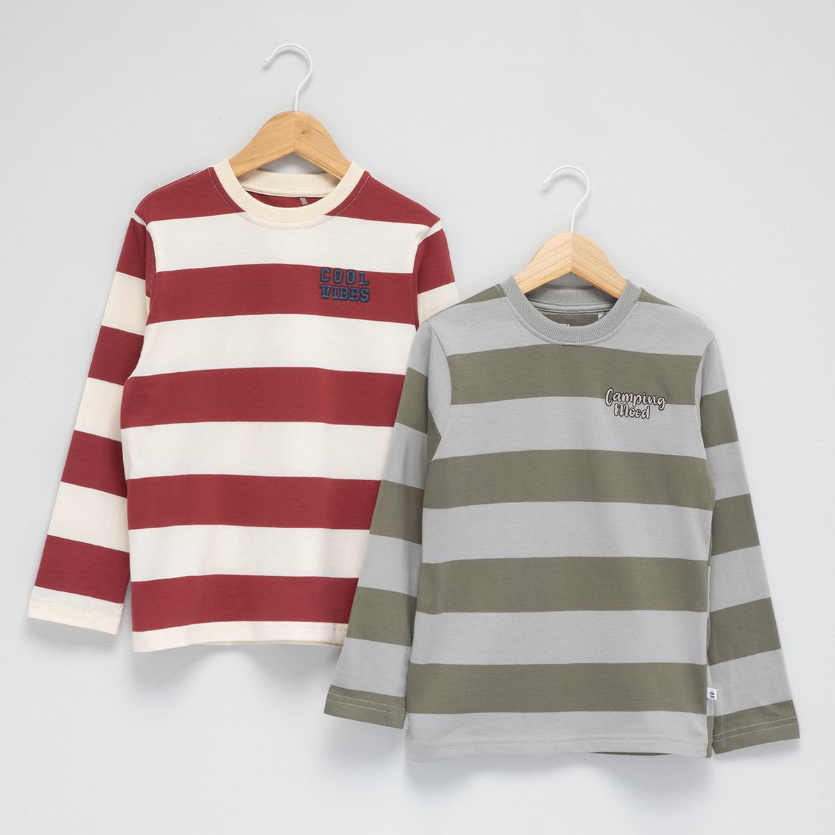 YAMP - Pack de 2 Poleras Niño Manga Larga Algodón Yamp
