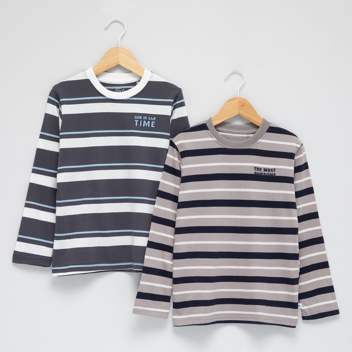 YAMP - Pack de 2 Poleras Niño Manga Larga Algodón Yamp