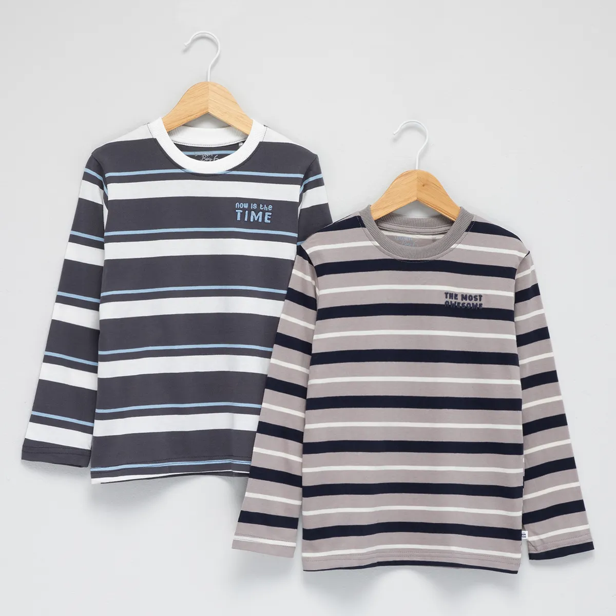YAMP - Pack de 2 Poleras Niño Manga Larga Algodón Yamp