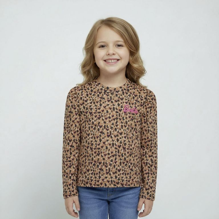 BARBIE Polera Niña Algodón