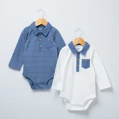 YAMP - Pack De 2 Bodys Bebé Niño Algodón