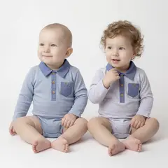 YAMP - Pack De 2 Bodys Bebé Niño Algodón