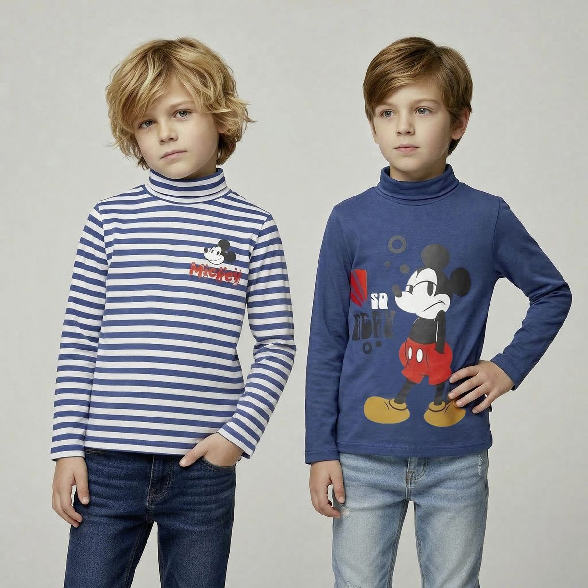 STD CHARACTERS - Pack 2 Poleras Beatle Niño Mickey Mouse