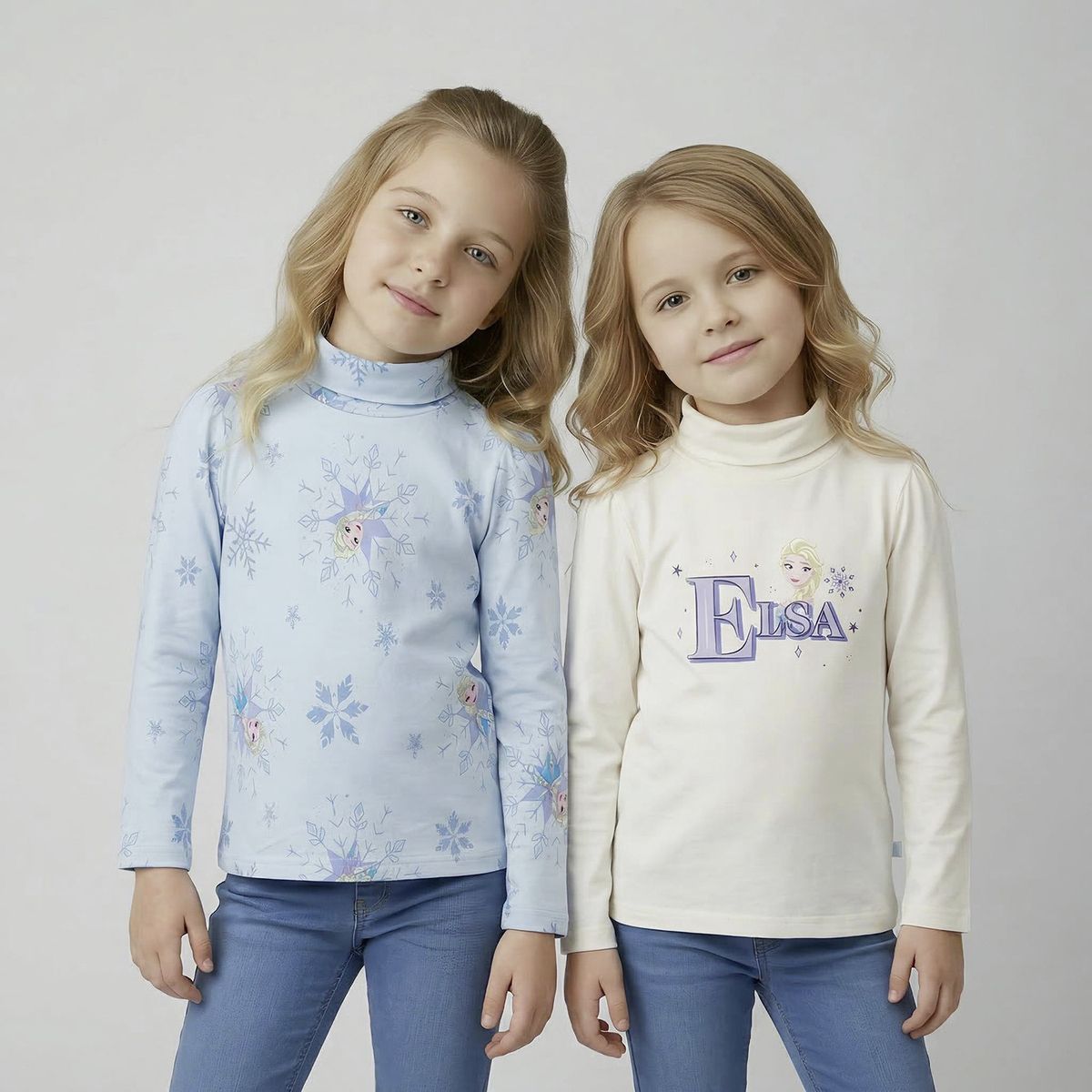 FROZEN - Pack 2 Poleras Beatle Frozen Niña