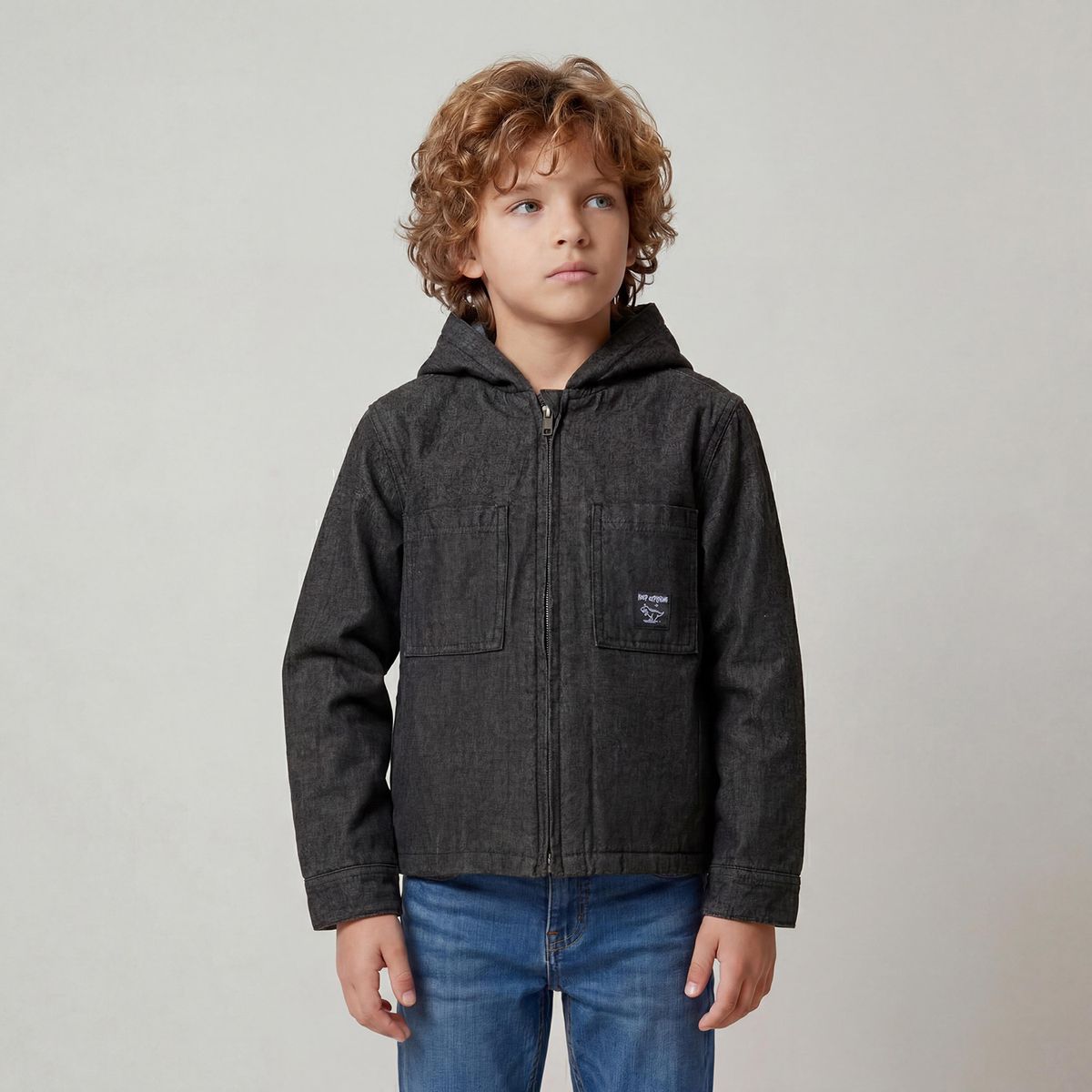 YAMP - Chaqueta Jeans Interior Polar Niño