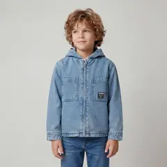 YAMP - Chaqueta Jeans Interior Polar Niño