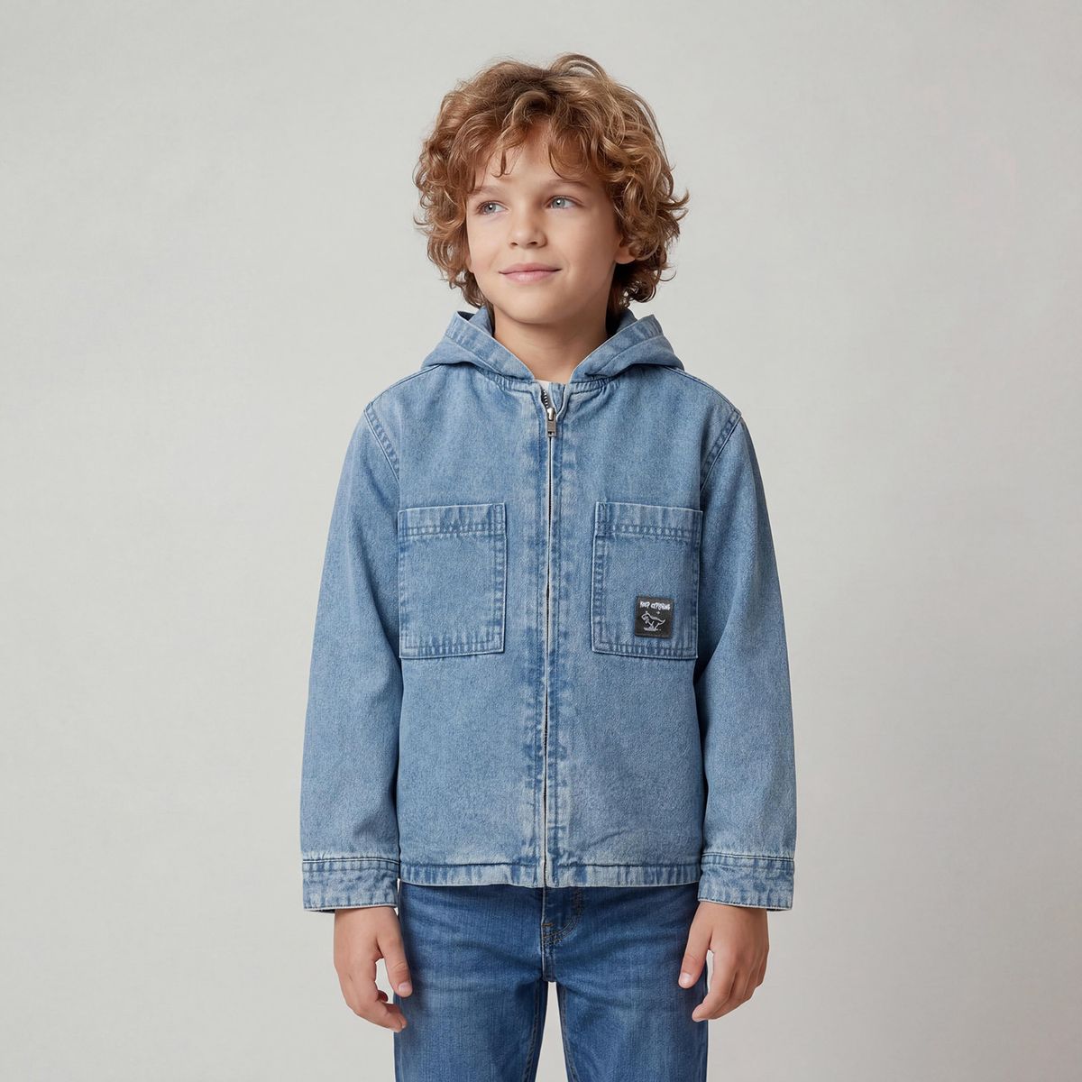 YAMP - Chaqueta Jeans Interior Polar Niño