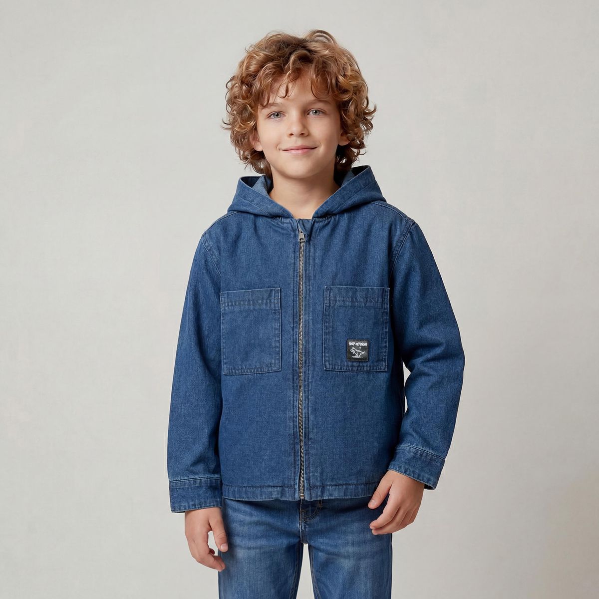 YAMP - Chaqueta Jeans Interior Polar Niño