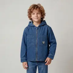 YAMP - Chaqueta Jeans Interior Polar Niño