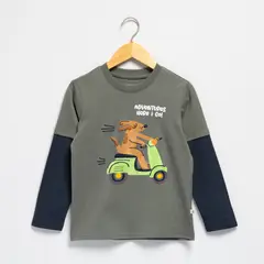 YAMP - Polera Niño Manga Larga Algodón