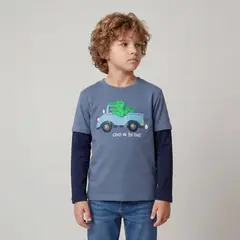 YAMP - Polera Niño Manga Larga Algodón