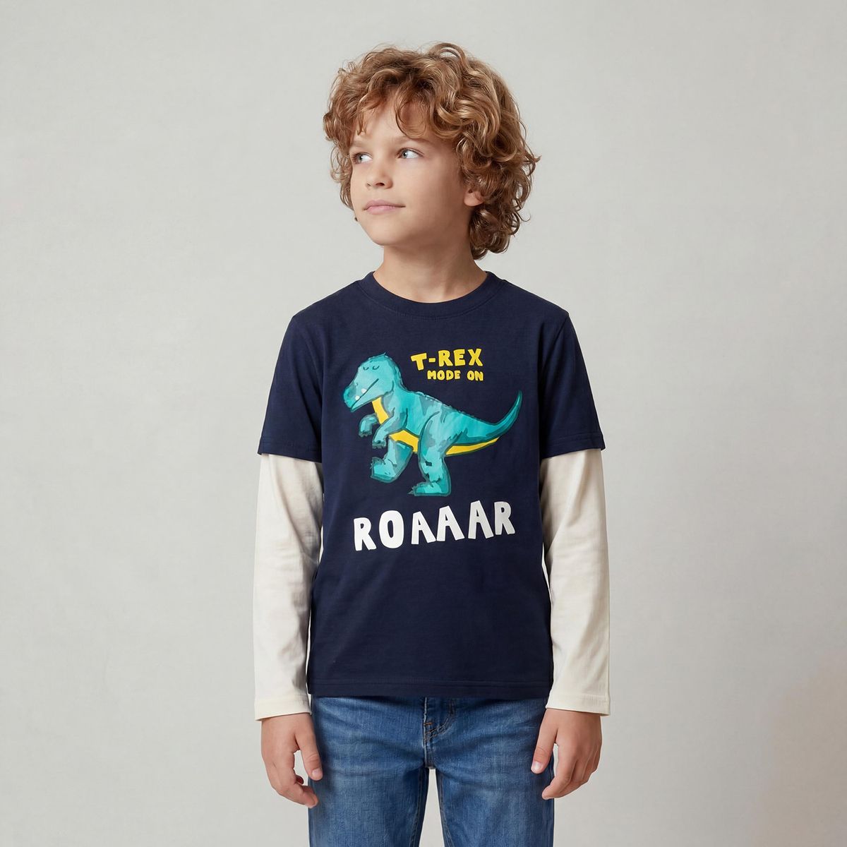 YAMP - Polera Niño Manga Larga Algodón Yamp
