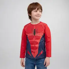 SPIDER MAN - Polera Manga Larga Algodón Niño Spider-Man