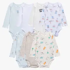 YAMP - Pack De 7 Bodys Bebé Niño Algodón