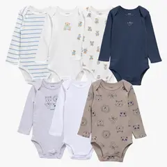 YAMP - Pack De 7 Bodys Bebé Niño Algodón