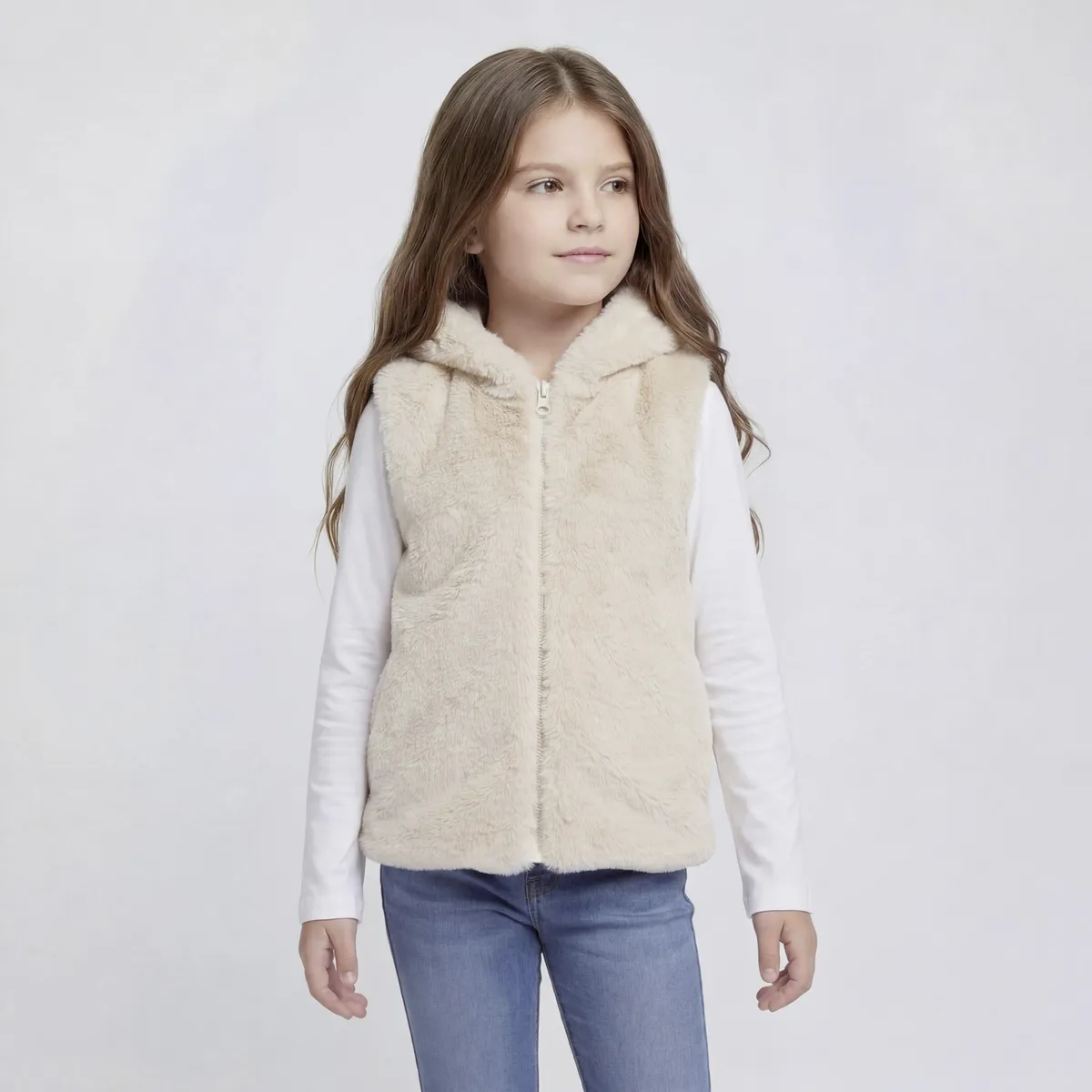 YAMP - Chaqueta Peluda Sin Mangas Niña Yamp