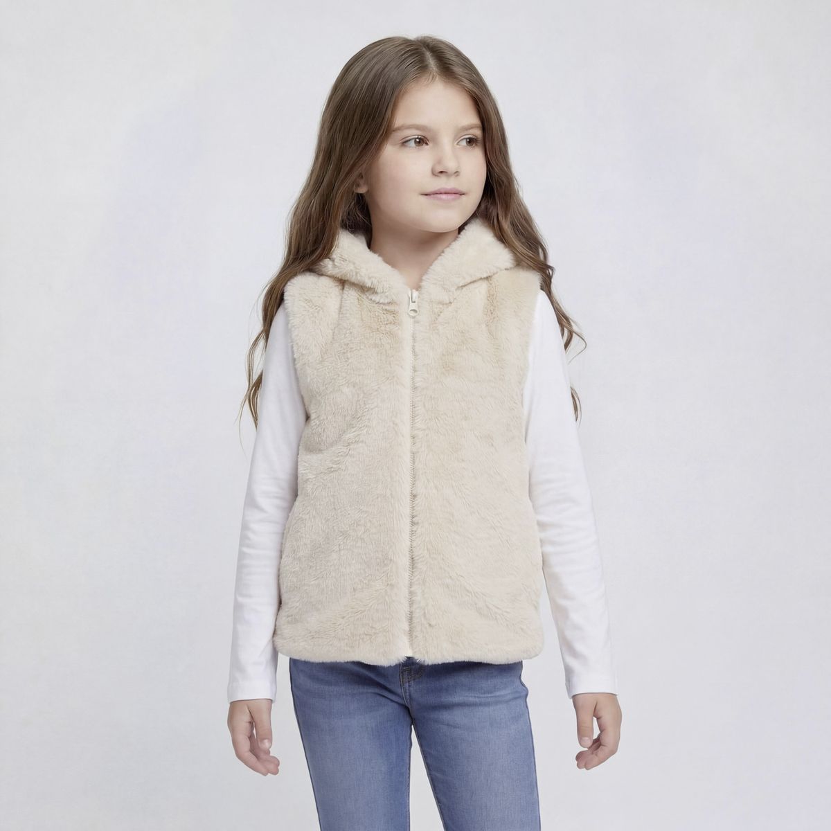 YAMP - Chaqueta Peluda Sin Mangas Niña Yamp