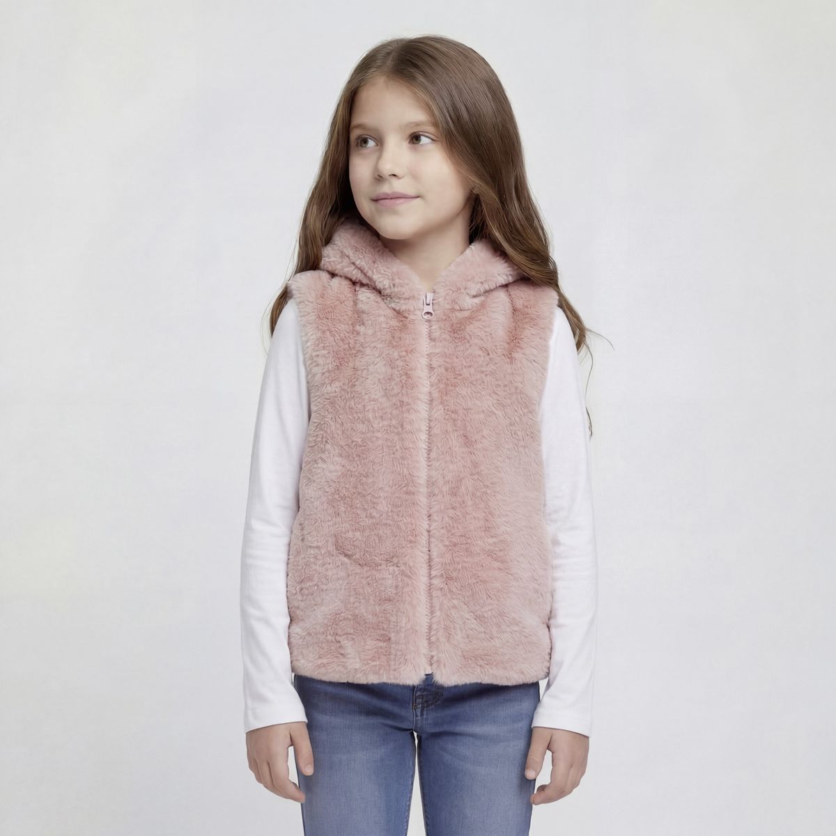 YAMP - Chaqueta Peluda Sin Mangas Niña Yamp