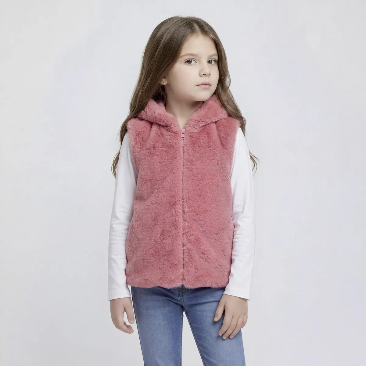 YAMP - Chaqueta Peluda Sin Mangas Niña Yamp