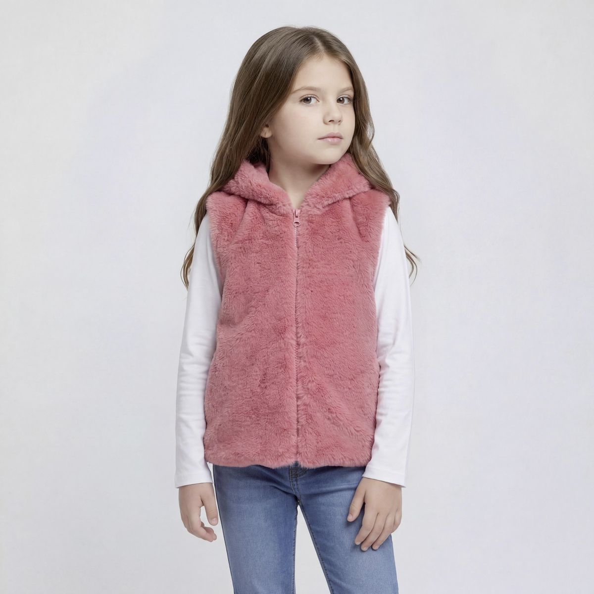 YAMP - Chaqueta Peluda Sin Mangas Niña Yamp