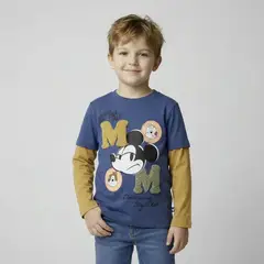 STD CHARACTERS - Polera Manga Larga Algodón Niño