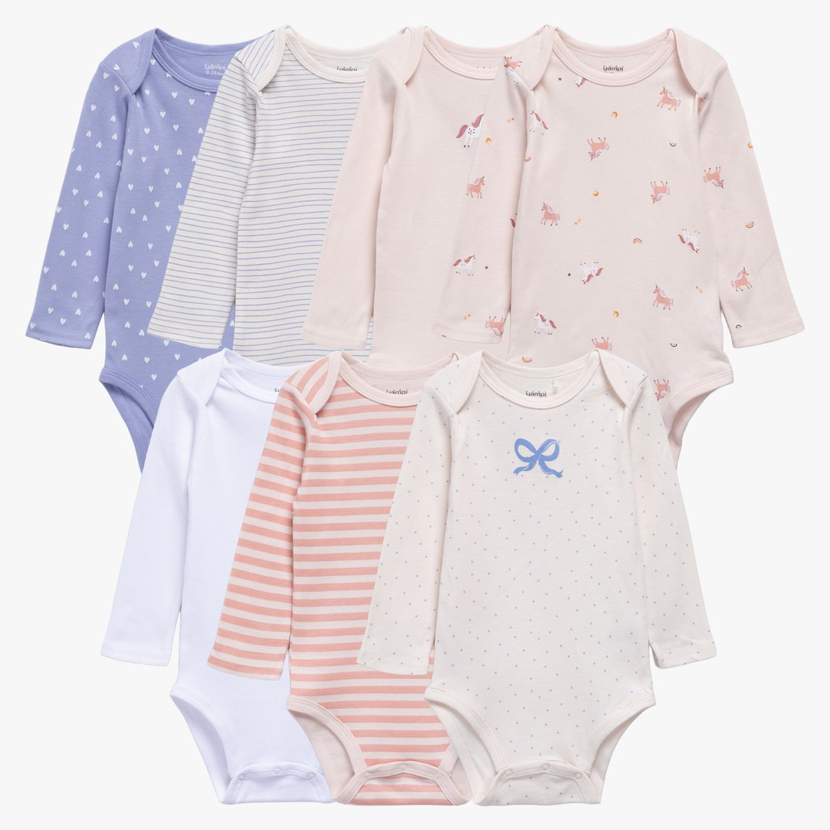 YAMP - Pack De 7 Bodys Bebé Niña Algodón Yamp