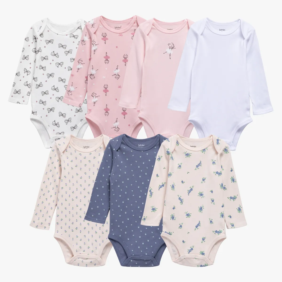 YAMP - Pack De 7 Bodys Bebé Niña Algodón Yamp