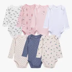 YAMP - Pack De 7 Bodys Bebé Niña Algodón