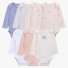 YAMP - Pack De 7 Bodys Bebé Niña Algodón