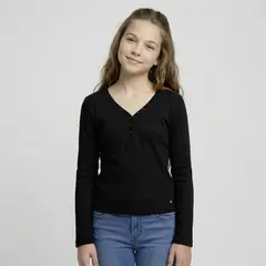 ELEVEN - Polera Manga Larga Algodón Niña