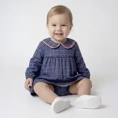 CONIGLIO - Vestido Más Calzón Algodón Bebé Niña