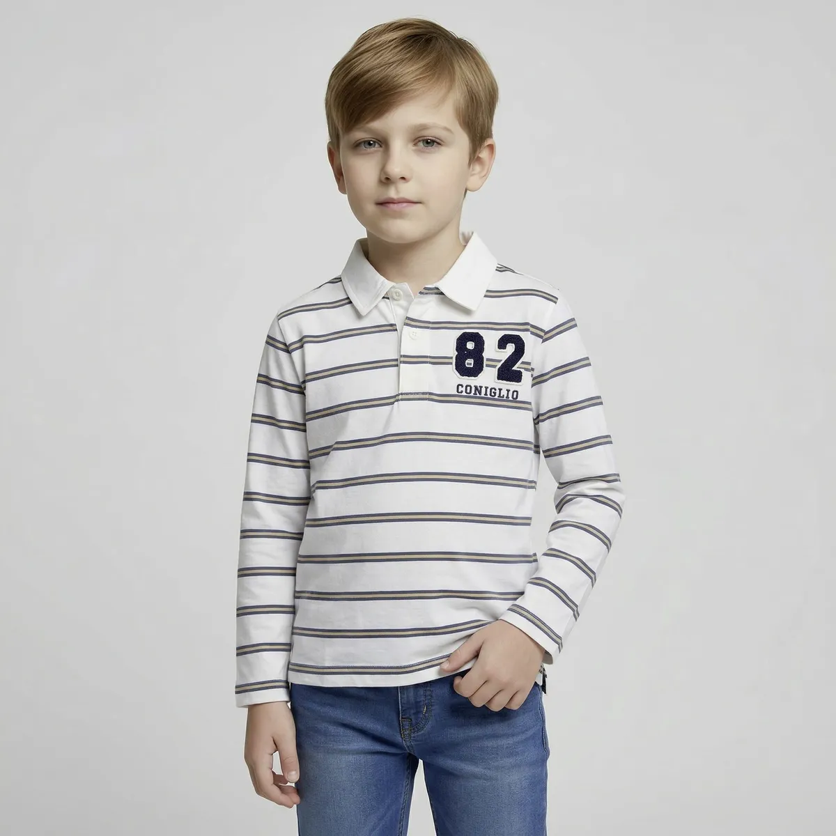 CONIGLIO - Polera Niño Manga Larga Algodón Coniglio