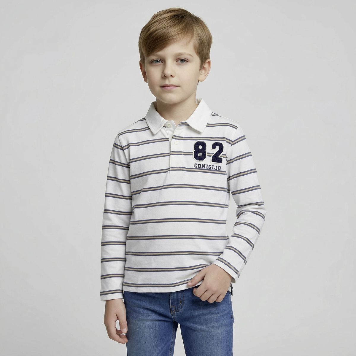 CONIGLIO - Polera Niño Manga Larga Algodón Coniglio