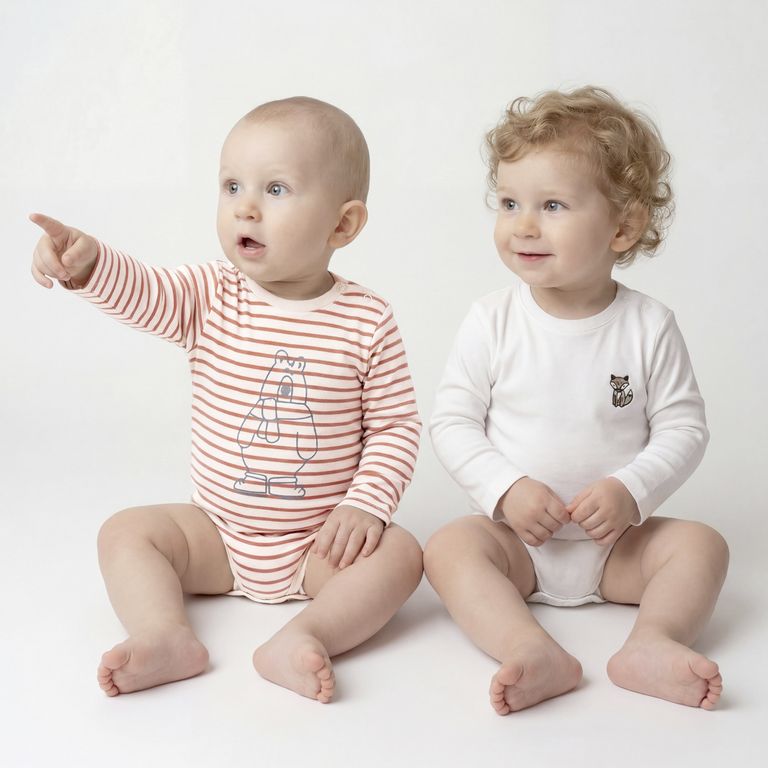YAMP Pack De 2 Bodys Bebé Niño Algodón