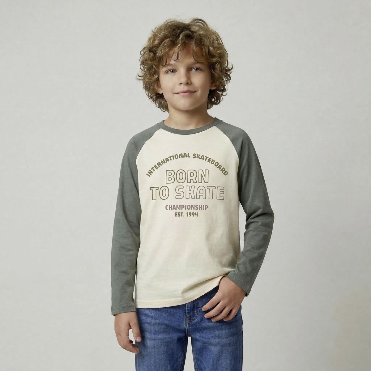 YAMP - Polera Niño Manga Larga Algodón Yamp