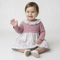 CONIGLIO - Vestido Más Calzón Algodón Bebé Niña
