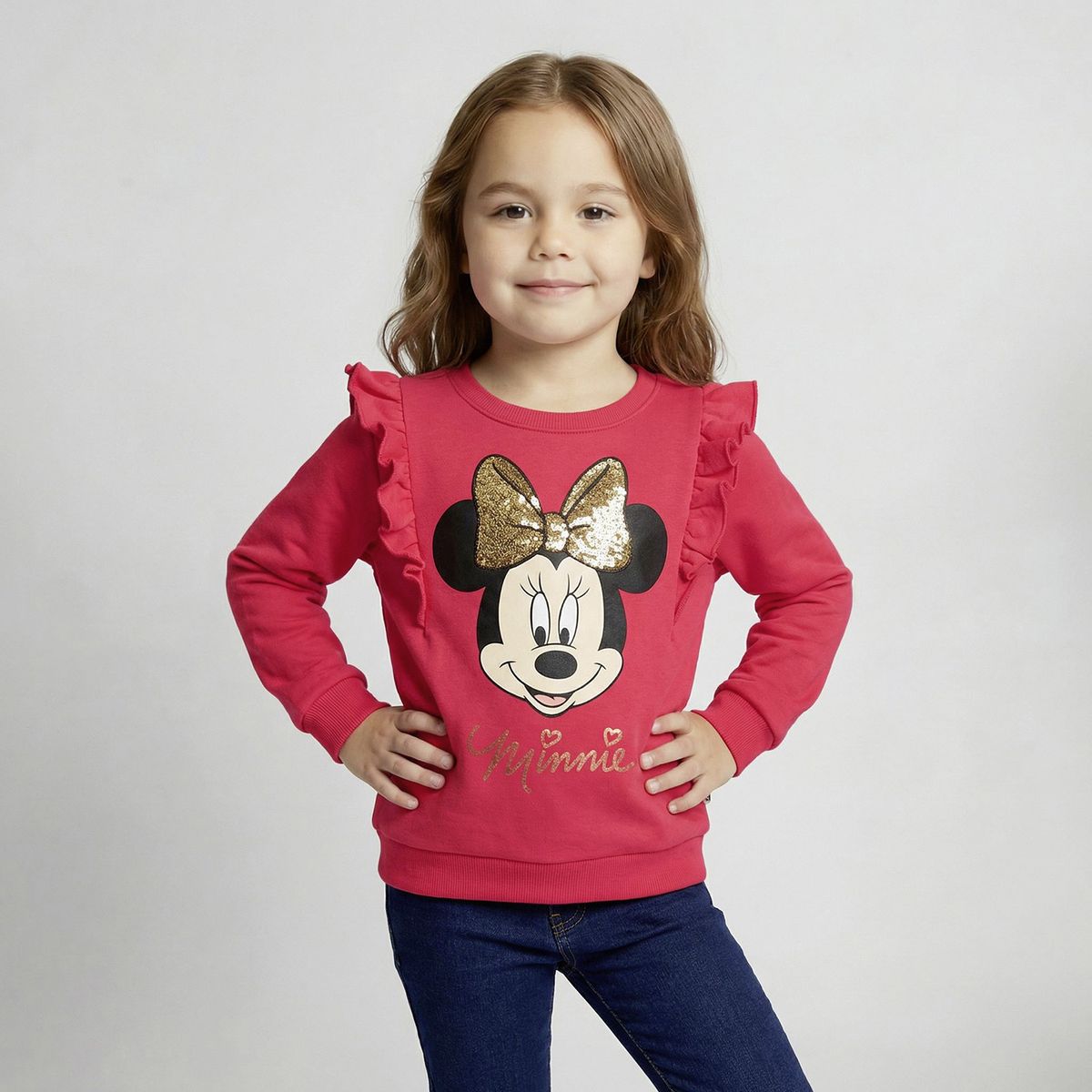 MINNIE - Polerón Niña Algodón Minnie